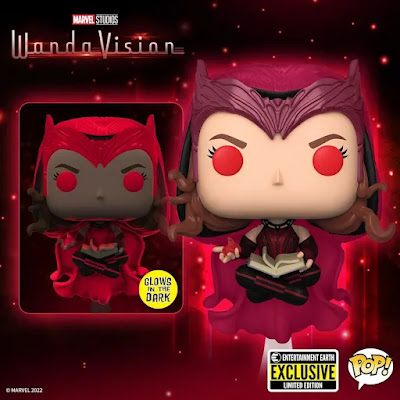 Entertainment Earth Exclusive WandaVision Scarlet Witch with Darkhold Glow in the Dark Variant Pop! Marvel Vinyl Figure by Funko