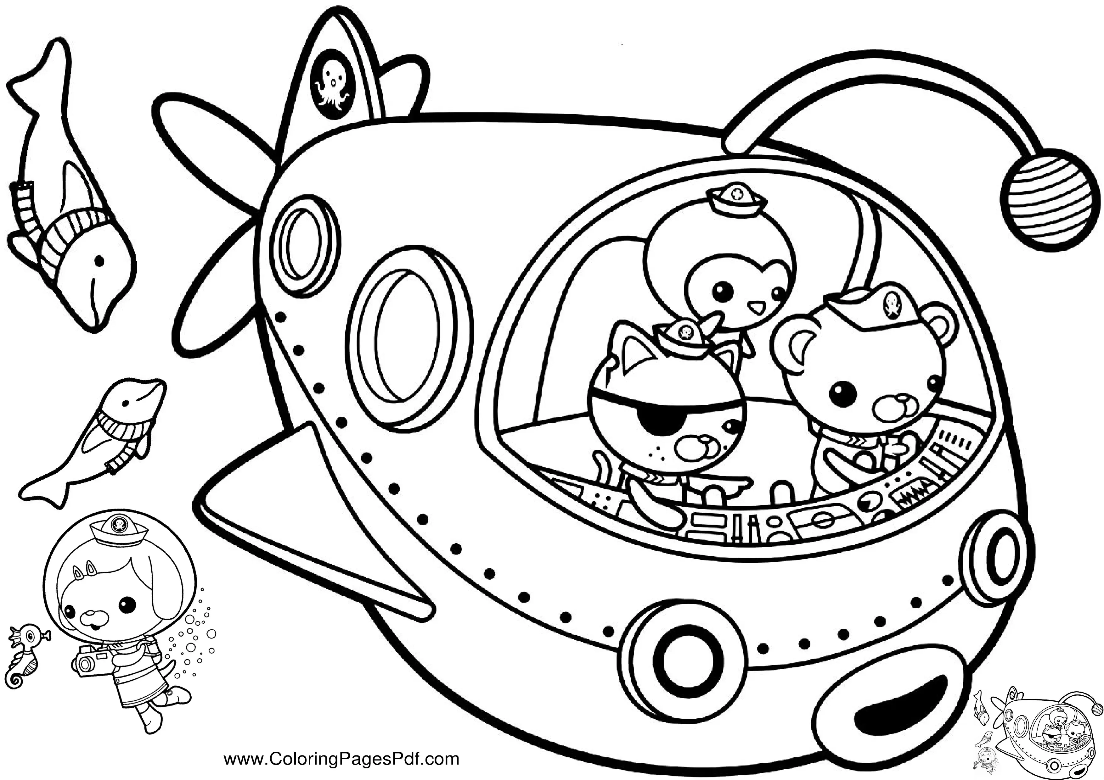 Octonauts coloring page