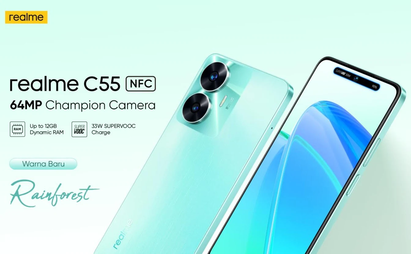 Realme C55 NFC Rainforest Hadir di Indonesia, Ini Harganya