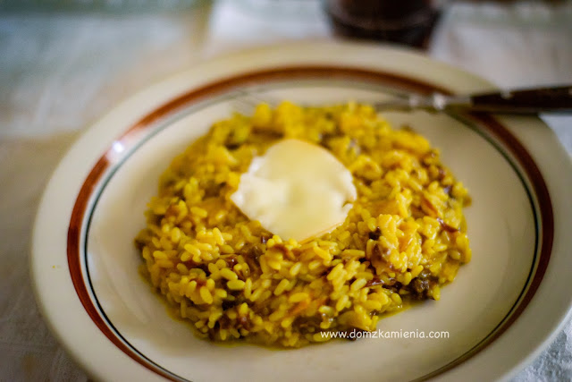 Risotto z kurkumą i radicchio, Kuchnia w Kamiennym Domu