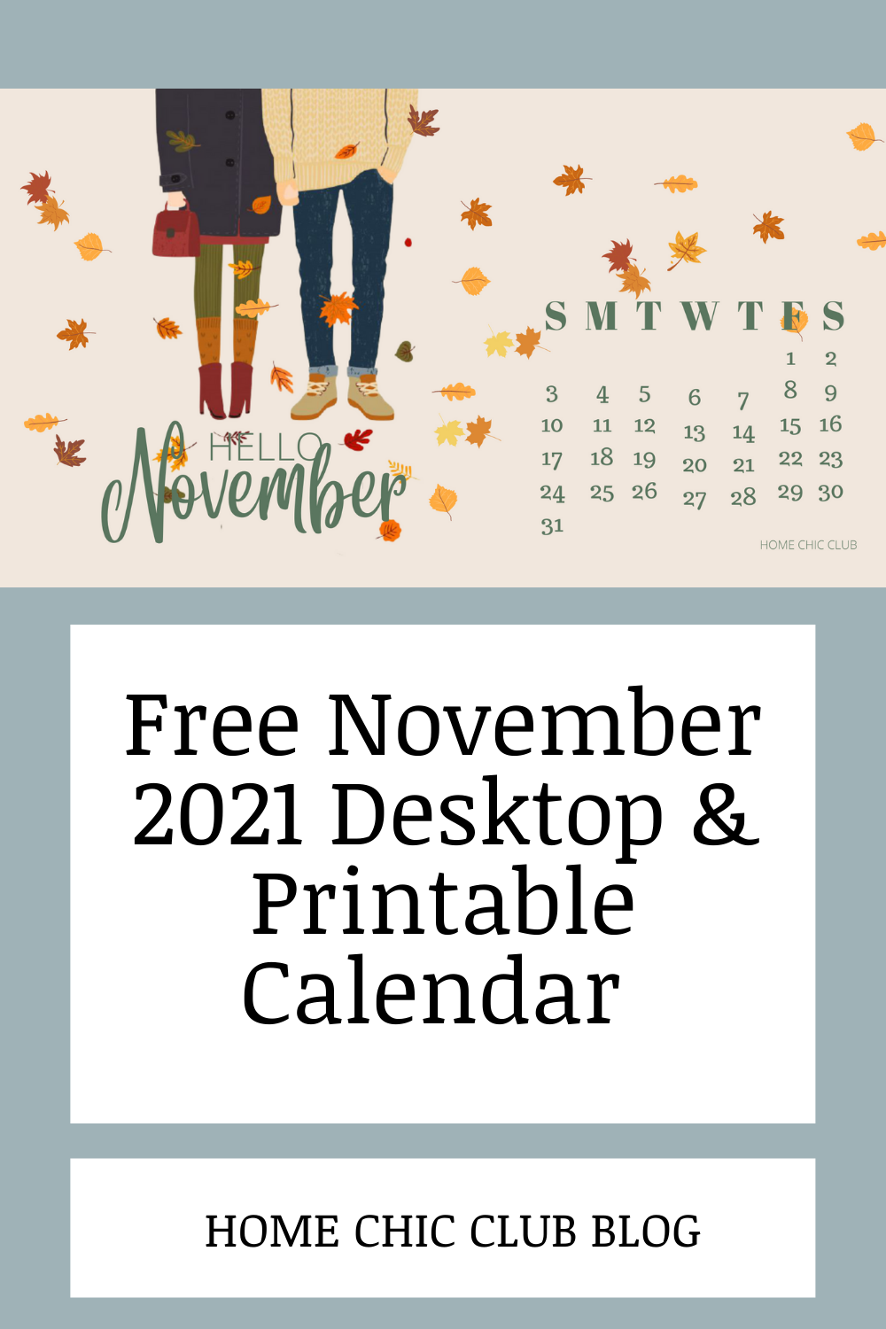 Free November 2021 Calendar