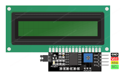 Circuit Diagram to connect Arduino and I2C LCD Display