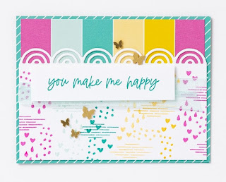 Stampin' Up! Rainbow of Happiness ~ Sale-a-Bration 2022 Sunshine & Rainbows Designer Paper  #stampinup