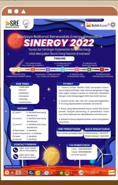 SINERGY (SRIWIJAYA NATIONAL RENEWABLE ENERGY) 2022