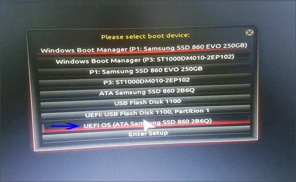 boot from USB drive