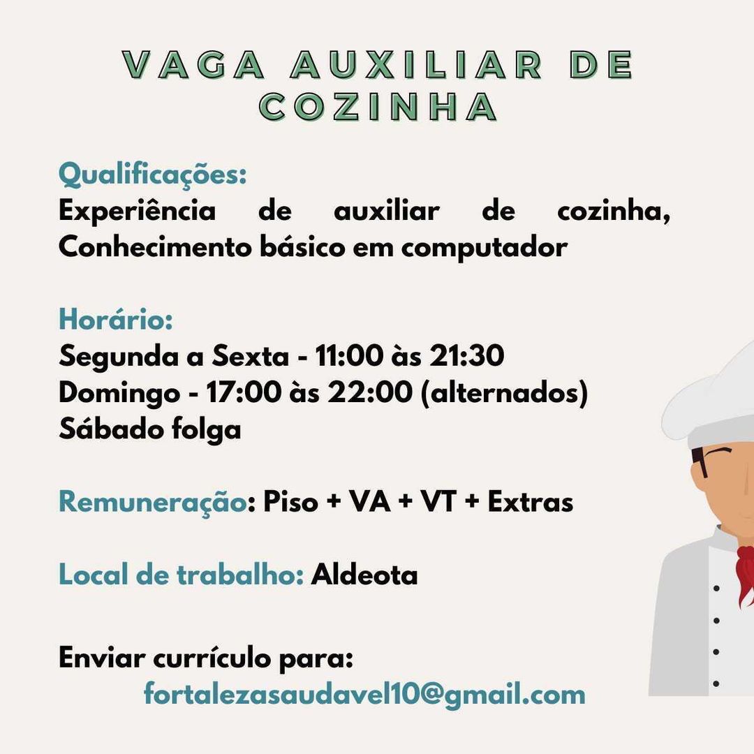 Auxiliar de Cozinha 