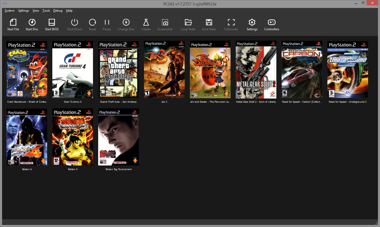 Pcsx2 el emulador de ps2 interfaz
