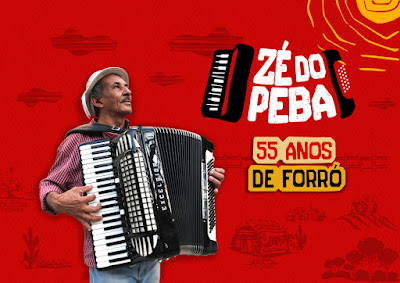 SANFONEIRO ZÉ DO PEBA CELEBRA 55 ANOS DE FORRÓ COM SHOW NO CGA
