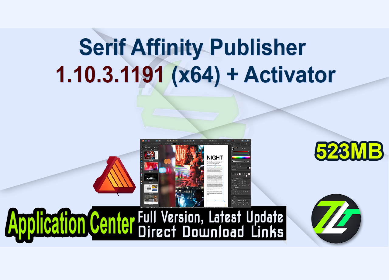 Serif Affinity Publisher 1.10.3.1191 (x64) + Activator