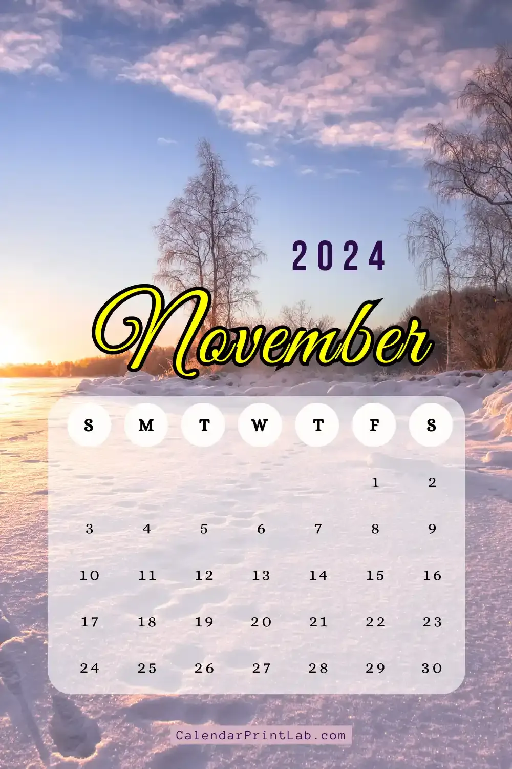 November 2024 Wall Calendar Printable