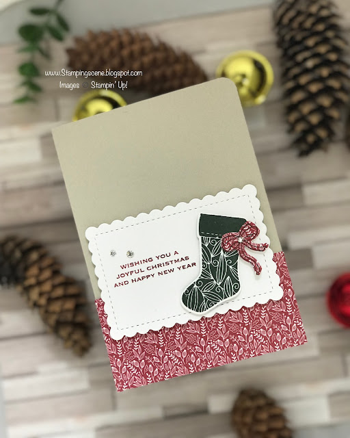 handmade christmas cards using tiding and trimmings bundle from stampin up