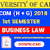 CU B.COM 1st Semester Business Law 2018 Question Paper | B.COM Business Law 1st Semester 2018 Calcutta University Question Paper With Answer