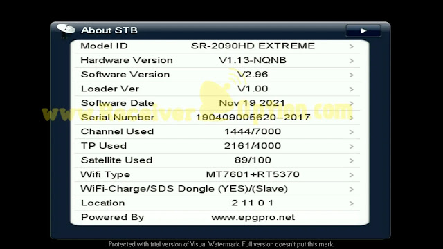 STARSAT MINI EXTREME SERIES HD RECEIVER NEW SOFTWARE V2.96 NOVEMBER 19 2021