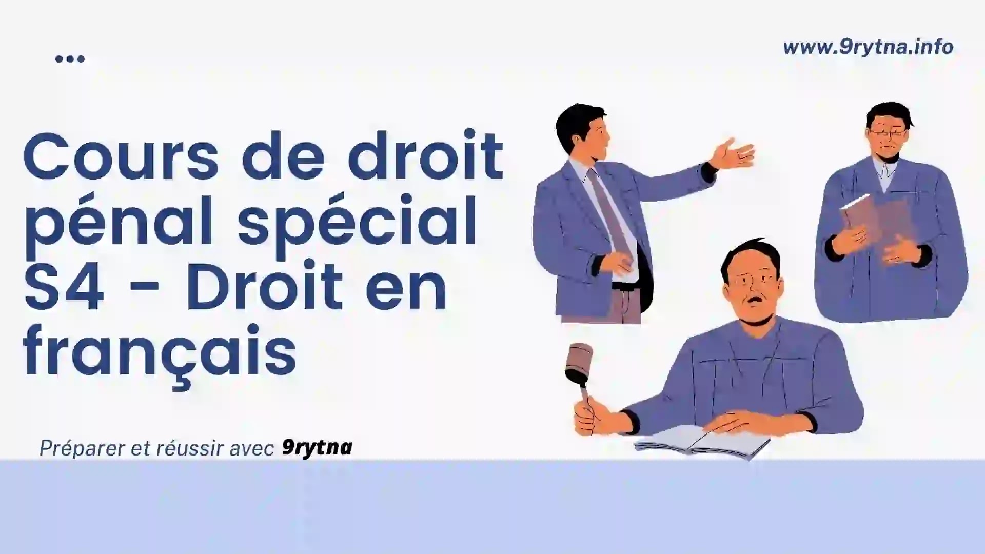 Cours de droit pénal spécial S4 - Droit en français