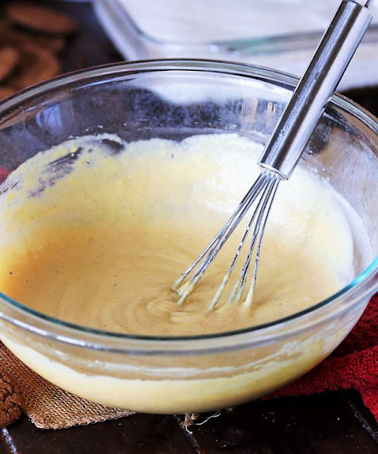 Making Eggnog Yum Yum Eggnog Pudding Filling Image