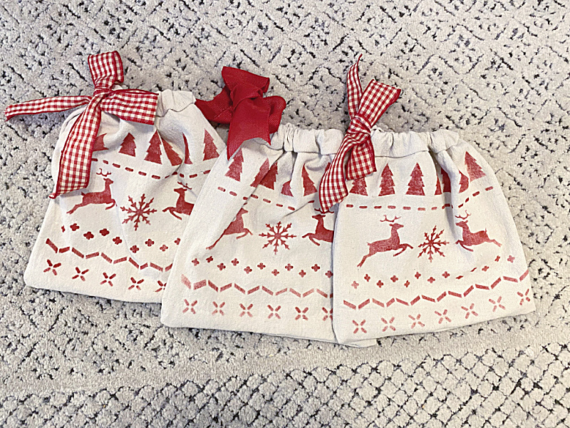 Drop Cloth Christmas Gift Bags