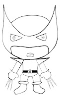 Boy with x-man costume coloring page