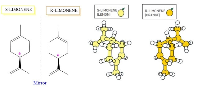 Limonene enantiomer-Asymmetric catalysts concept