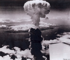 The mushroom cloud over Nagasaki