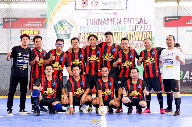 Lolos 8 Besar, FWE Kalsel FC Optimis Tembus Final Turnamen Futsal PWI Kalsel Adaro Cup 2023 Antar Wartawan