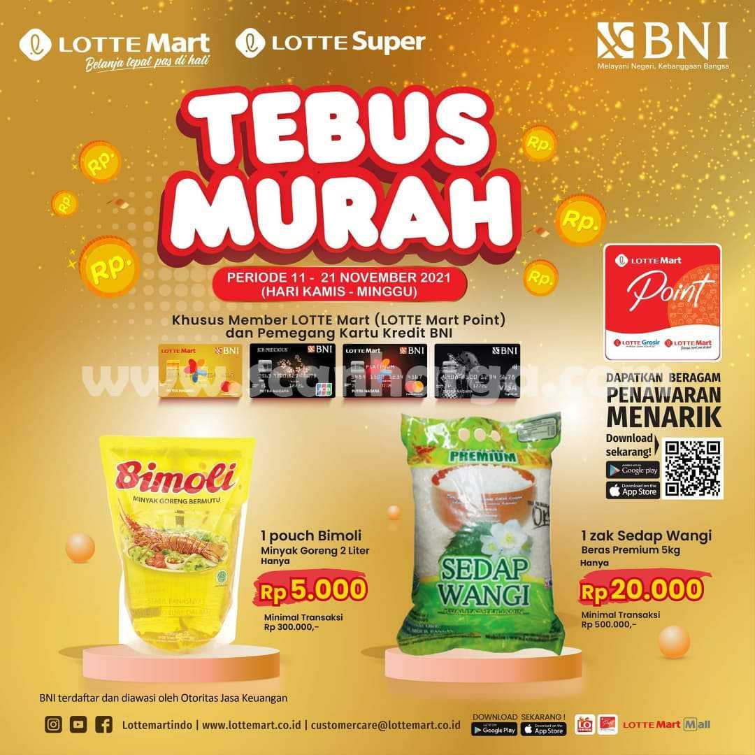 LOTTEMART Promo BNI TEBUS MURAH – Minyak Goreng BIMOLI 2 Liter cuma Rp. 5.000