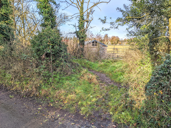 The unofficial track running parallel to Pipers Lane