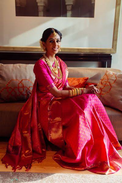 Pink kanjeevaram  Bridal saree