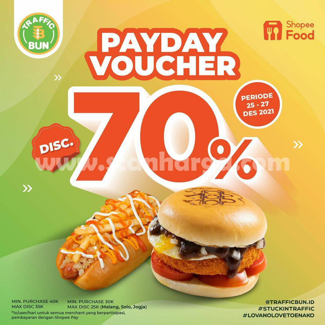 Promo TRAFFIC BUN PAYDAY Voucher – DISKON hingga 70%