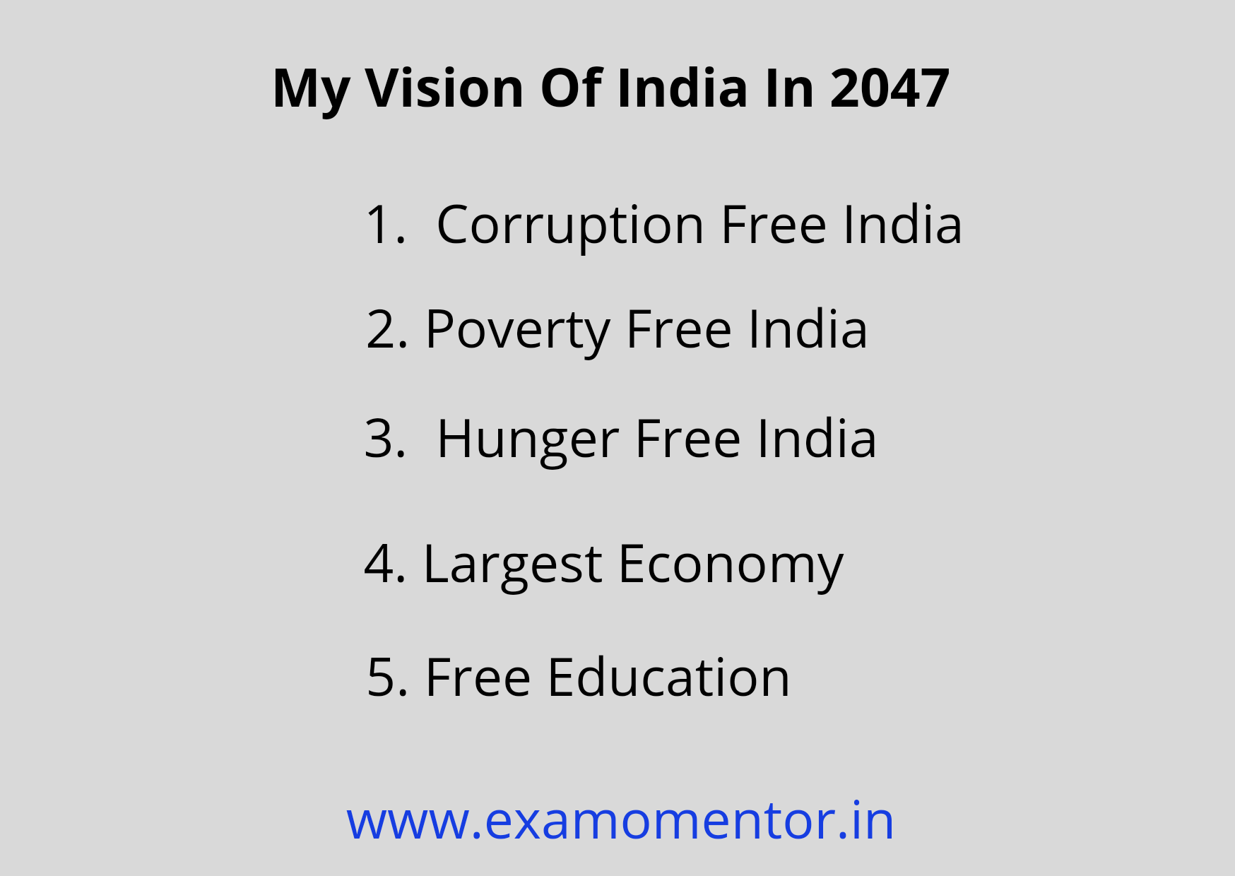vision of india 2047 essay 500 words