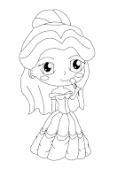The princess Belle coloring page
