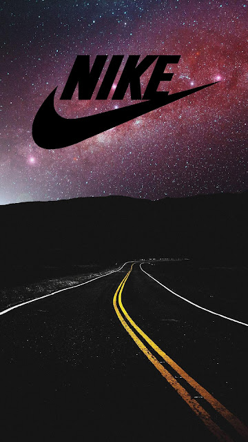 Nike Starry Sky Night Road Wallpaper for phone