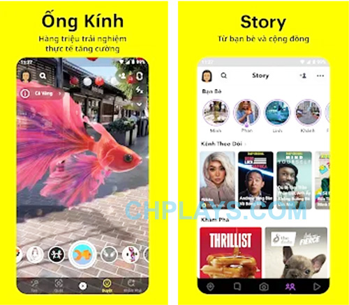 Tải Snapchat - App Chat và chia sẻ ảnh chụp qua tin nhắn e