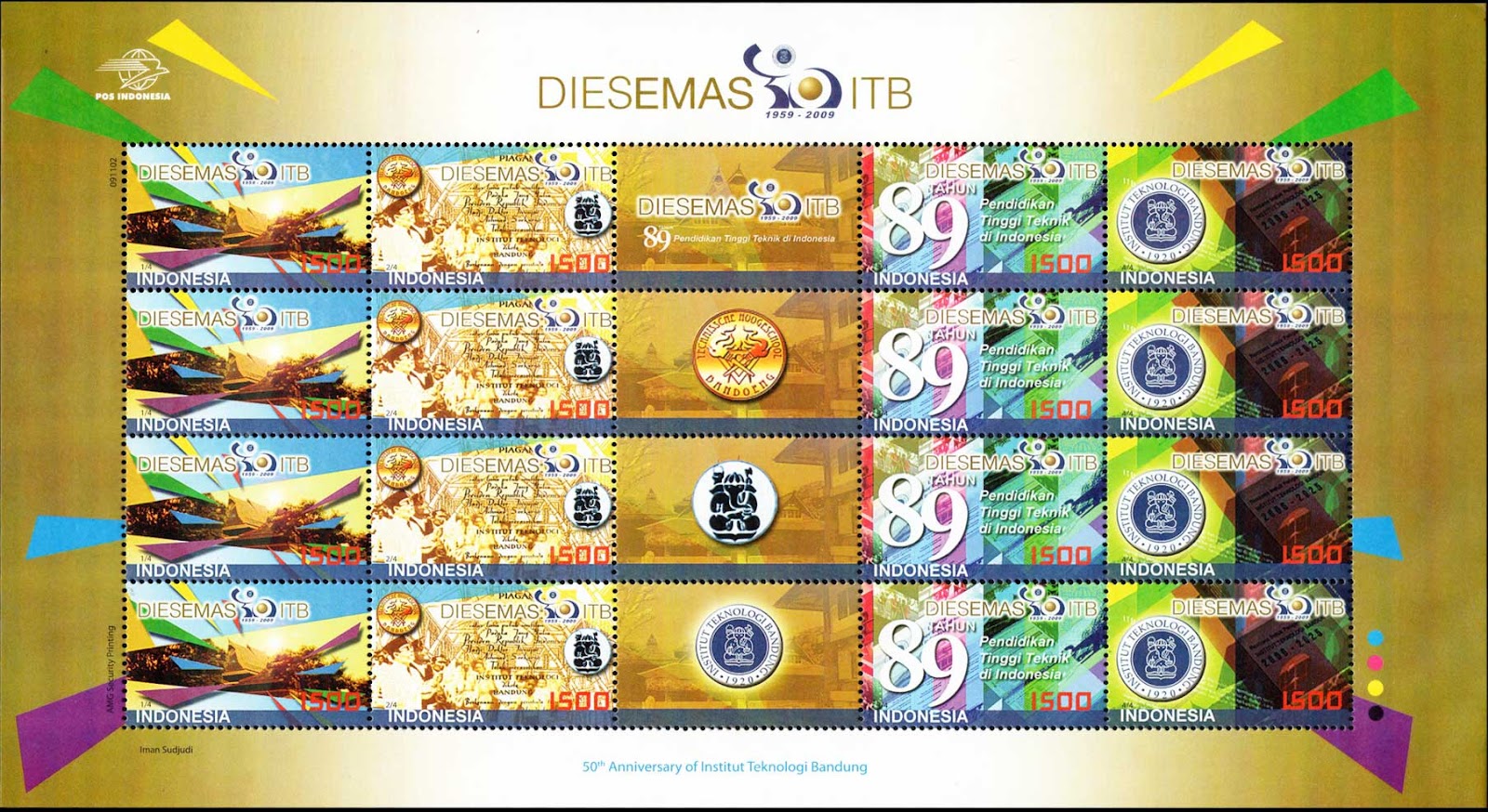 Indonesian Full Sheet I-700 The 50th Anniversary of Institut Teknologi Bandung 24000 rupiah 2009