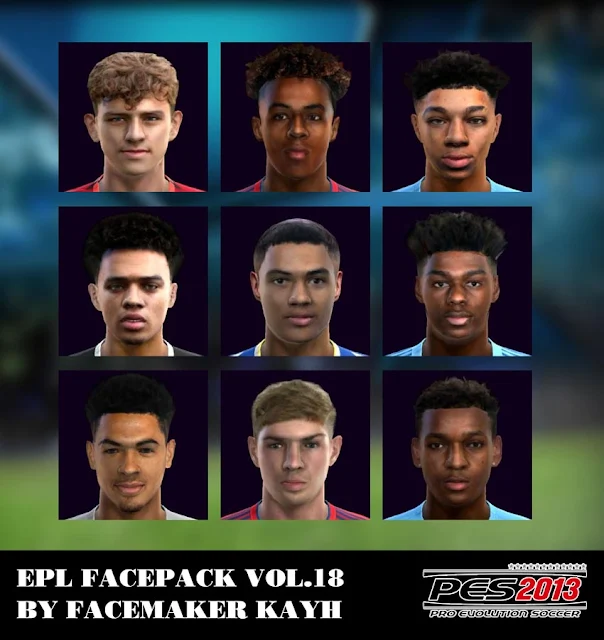 Premier League Facepack Vol.18 For PES 2013