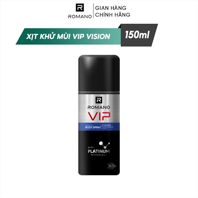 Mall Shop [ romano_vietnam ] Xịt khử mùi cao cấp Romano Vip 150ml Vision