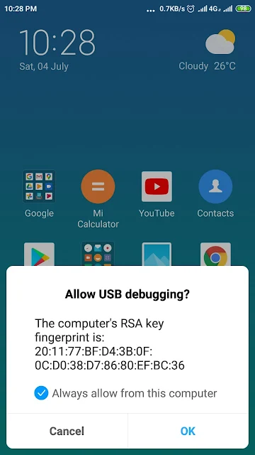 Uninstall system apps without root-allow USB Debugging