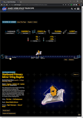 snapshot from the JWST tracker