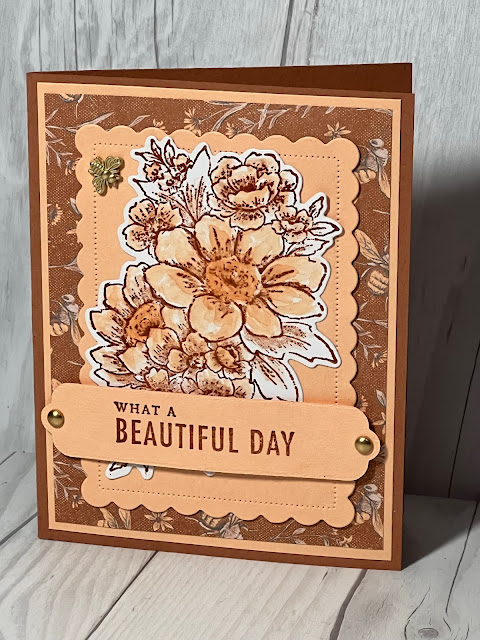 Handmade floral greeting card using the Stampin' Up! Blessings of Home Bundle