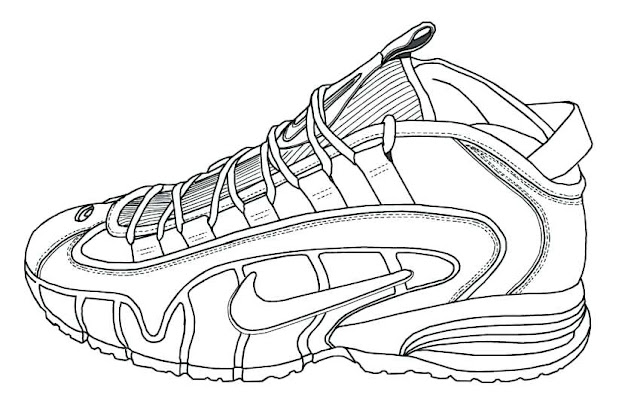 shoe template coloring pages