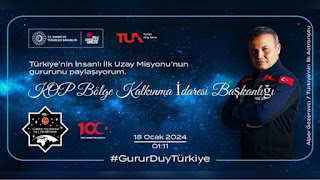 İLK TÜRK UZAY YOLCUSU ALPER GEZERAVCI 18 OCAK 2024'TE UZAYA GİDECEK