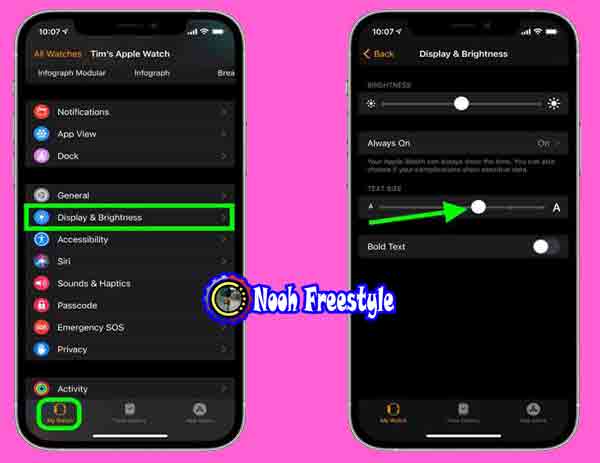 كيفية زيادة حجم النص على Apple Watch؟  (تغيير حجم الخط على iPhone)