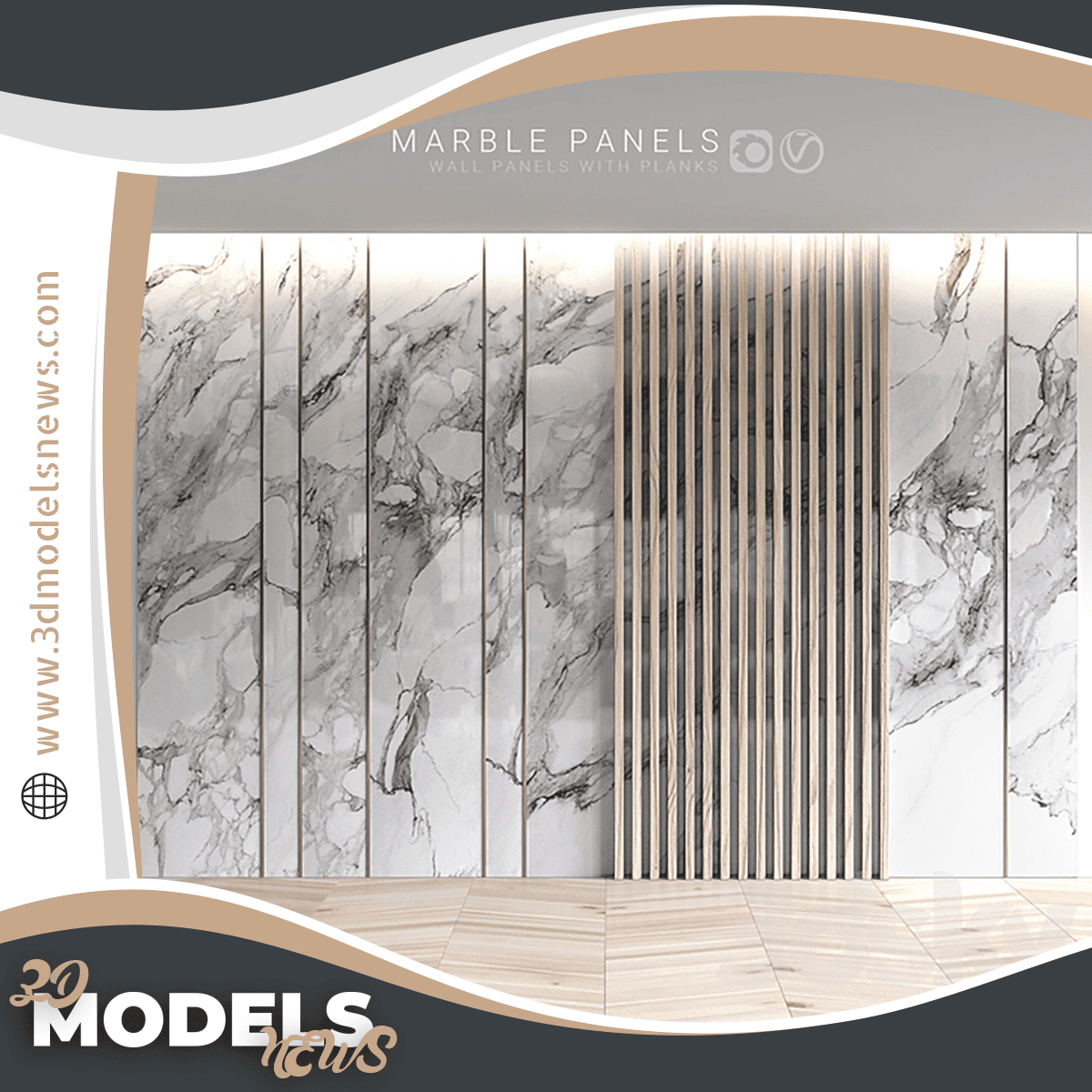 Marble Panels with Planks Model