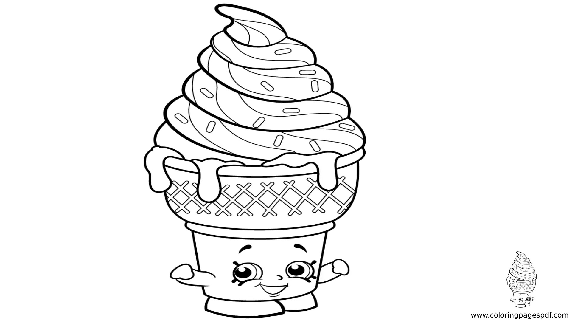 Coloring Pages Of Ice Cream Shopkins