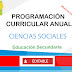 Programación Curricular Anual N.Secundaria – Ciencias Sociales [Formato Editable]