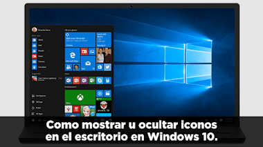 ▷ Como mostrar u ocultar iconos en el escritorio en Windows 10.
