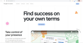 creators.google top of homepage
