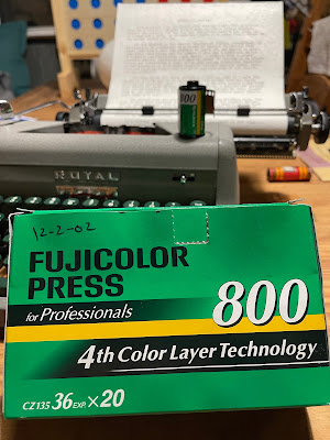 My test film is leftover 800 speed Fujicolor from 2002 salvaged from The Register-Mail photo department.