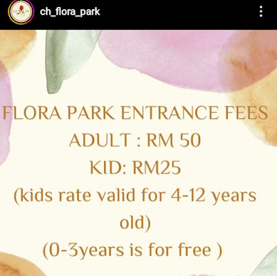 Harga tiket masuk Cameron Highlands Flora Park