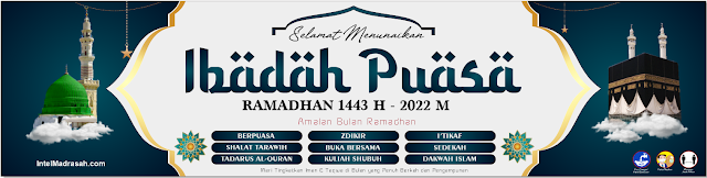 Download Desain Banner Spanduk Puasa Ramadhan 1443H 2022 Free CDR v2