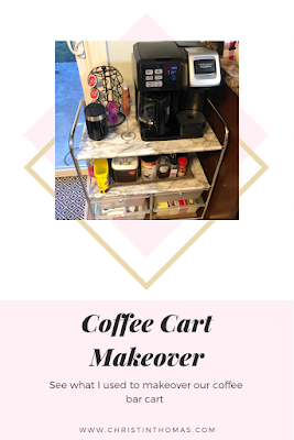 See what I used to makeover our coffee bar cart